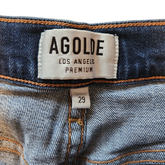 AGOLDE Isabel Slim Fit Boyfriend Starwood Slightly Distressed Jeans sz 29 ankle - Picture 2 of 13